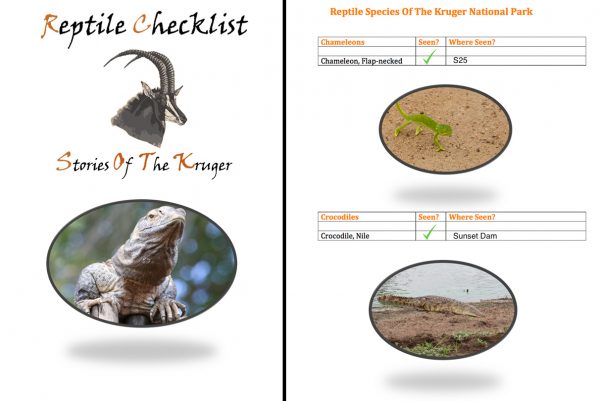 Kruger National Park Reptile Checklist