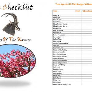 Kruger National Park Tree Checklist